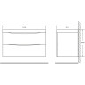 Тумба Rovere Bianco 89,6 см BELBAGNO MARINO MARINO-900-2C-SO-WO-P